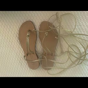 Ankle wrapped sandals